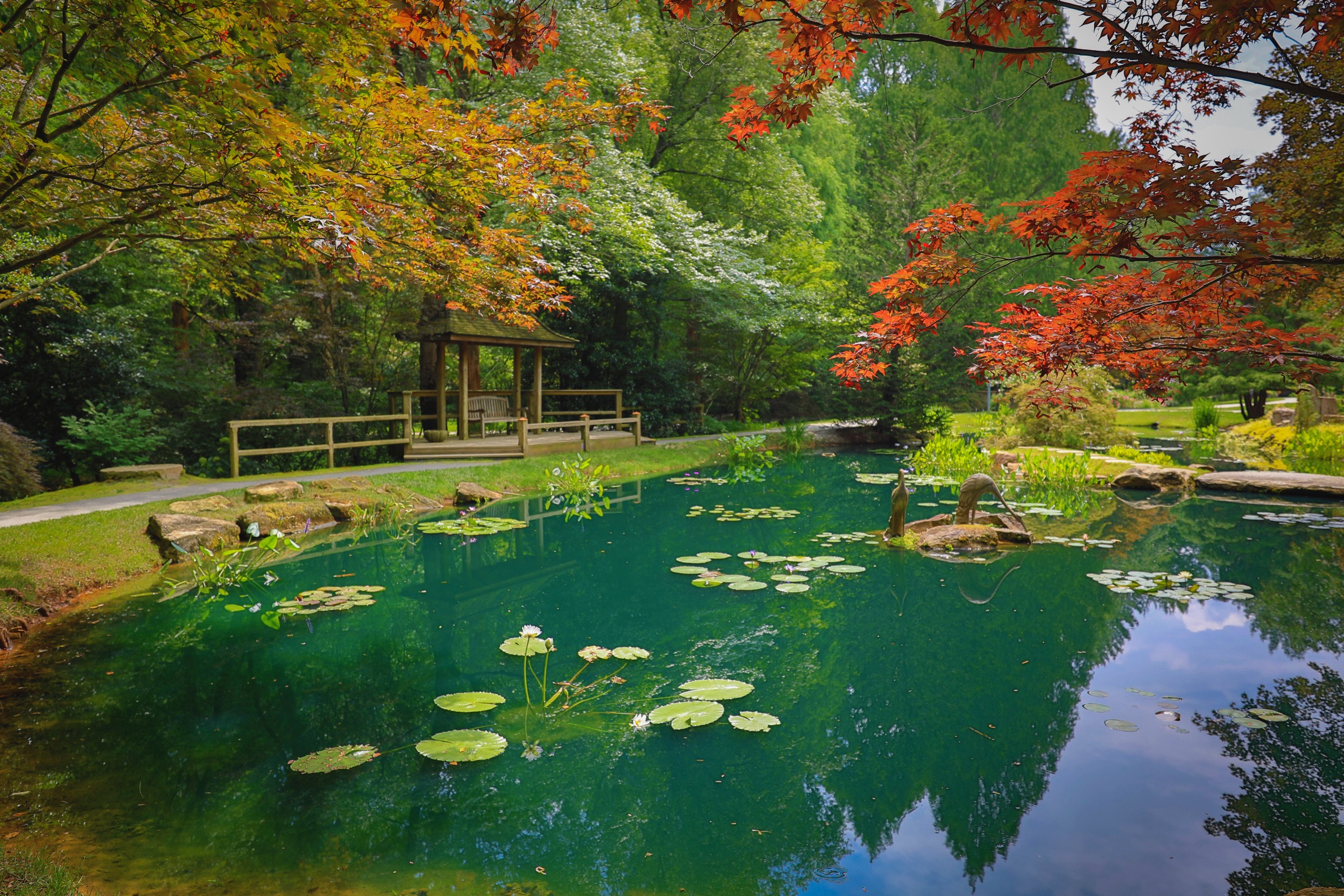 View of Japanese Garden located in Gibbs Garden, GA. View of Japanese Garden located in Gibbs Garden, GA.
