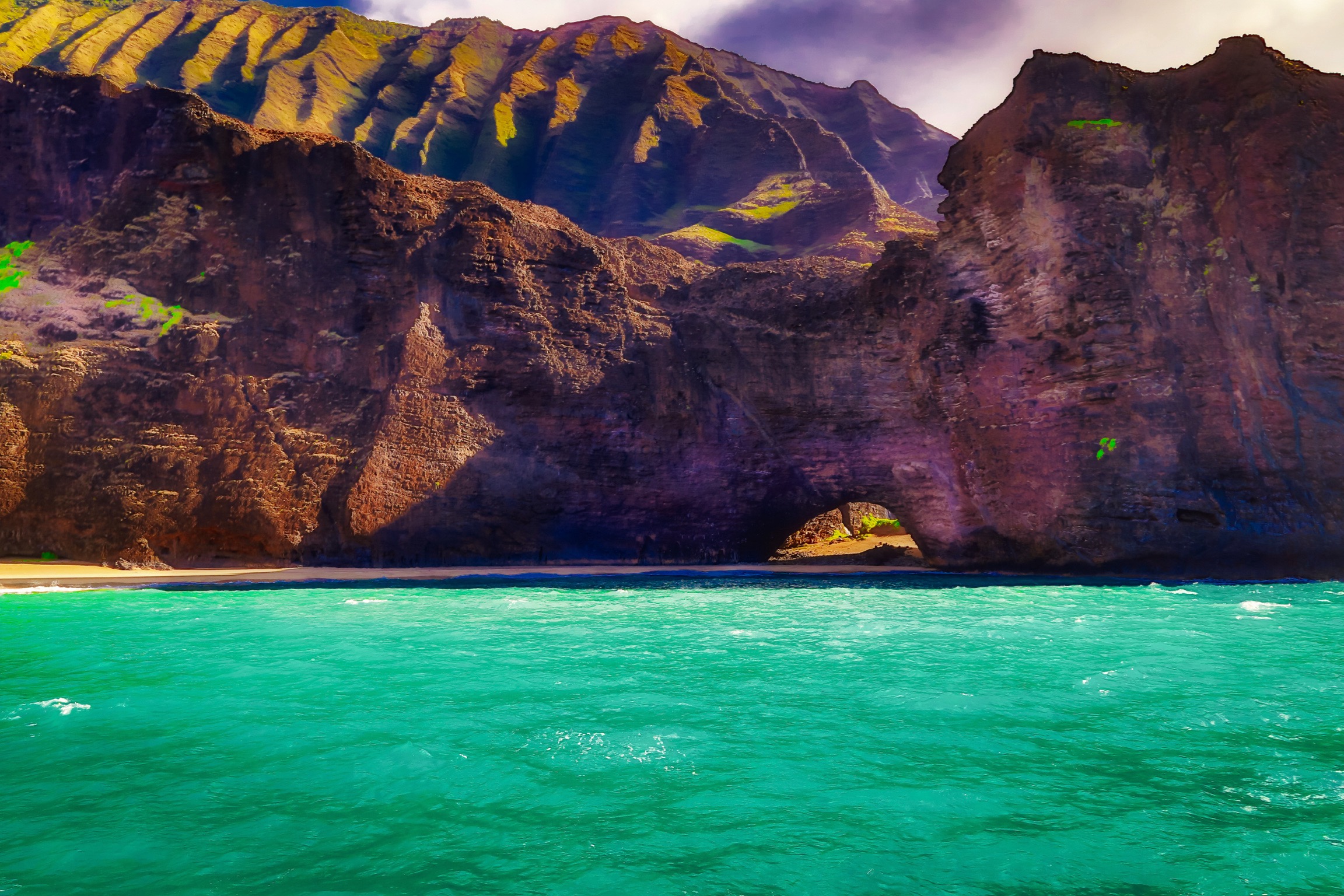 This photo was taken near Napall Coast. Beautiful sea water leading to arch under the mountain. This photo was taken near Napall Coast. Beautiful sea water leading to arch under the mountain.