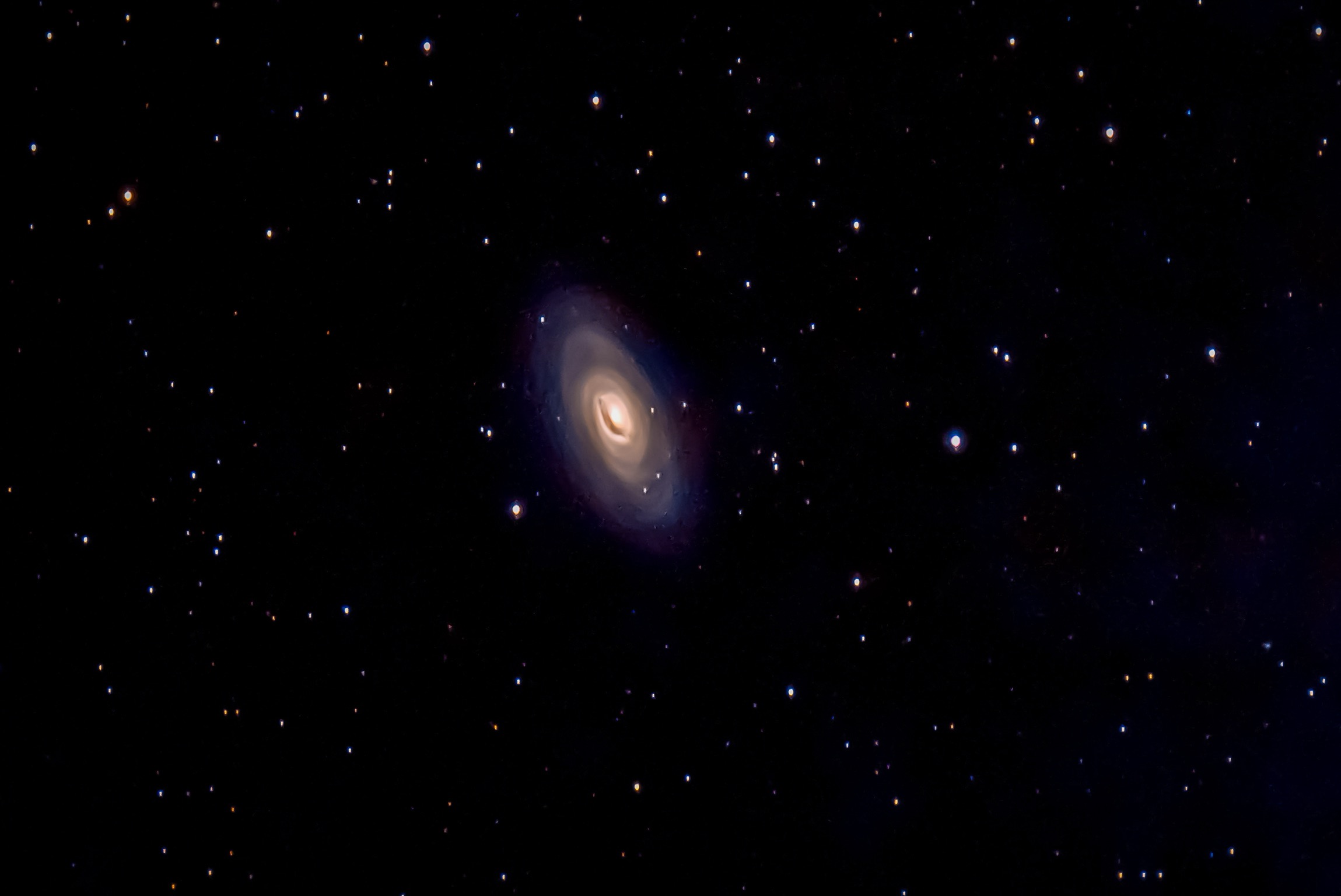 “The Black Eye Galaxy”, also called “Sleeping Beauty Galaxy”, 17.4 million light years away was discovered in March 1779.