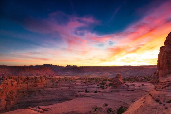"Only from the heart can you touch the sky." Rumi. Amazing sky of Arches Park in Utah.