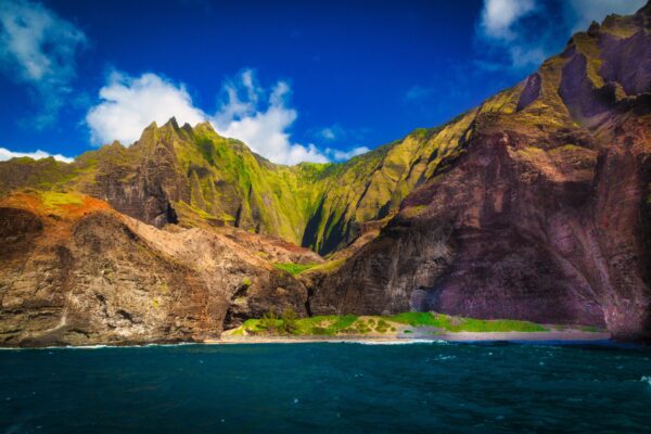 "Napali Coast Kauai". Hawaii.This photograph was taken on my way to Nepali coast during boat trip.I was mesmerized by beauty of these mountains.