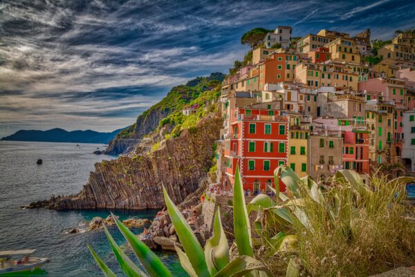 Trip to Italian Coast "Cinque Terre".True colors were captured in this Italian Coast view by using HDR technology {High Dynamic Range photograph}.