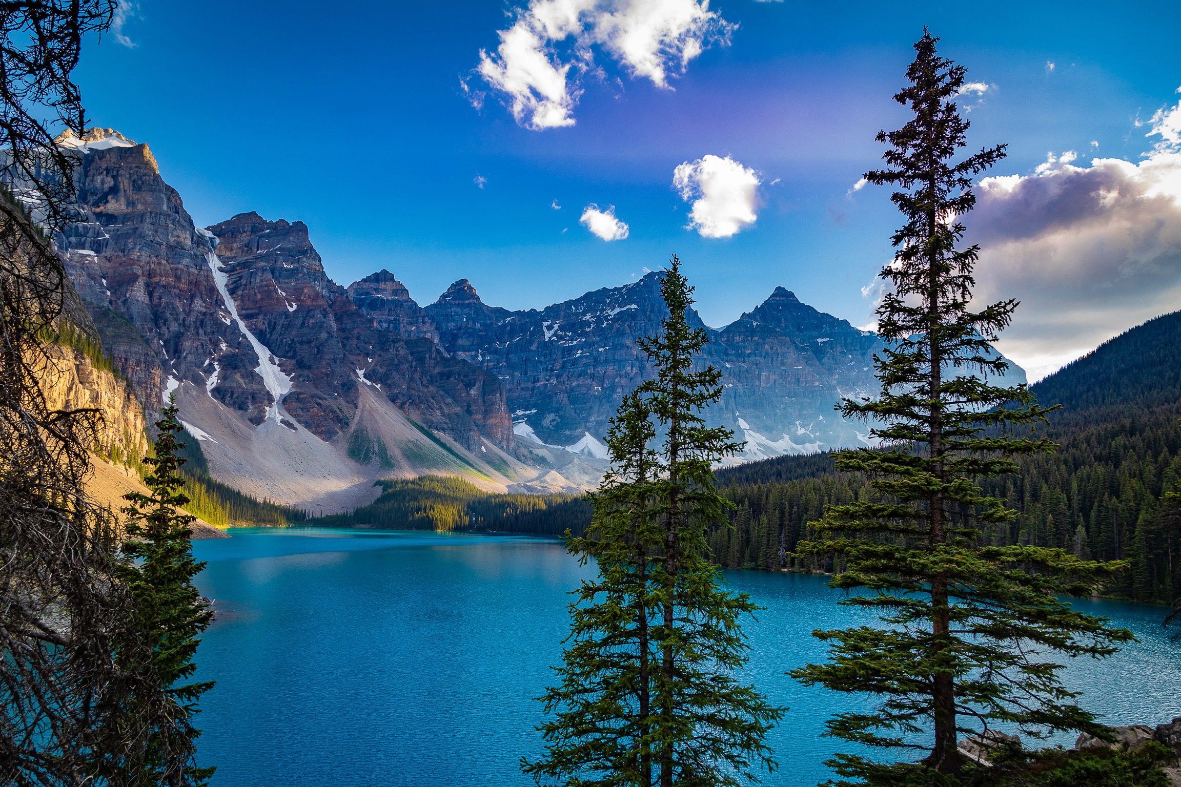“Lake Moraine” Is a glacially fed lake in Banff National Park Canada.The vibrant blue colors of glacial waters can make any landscape stunning. “Lake Moraine” Is a glacially fed lake in Banff National Park Canada.The vibrant blue colors of glacial waters can make any landscape stunning.