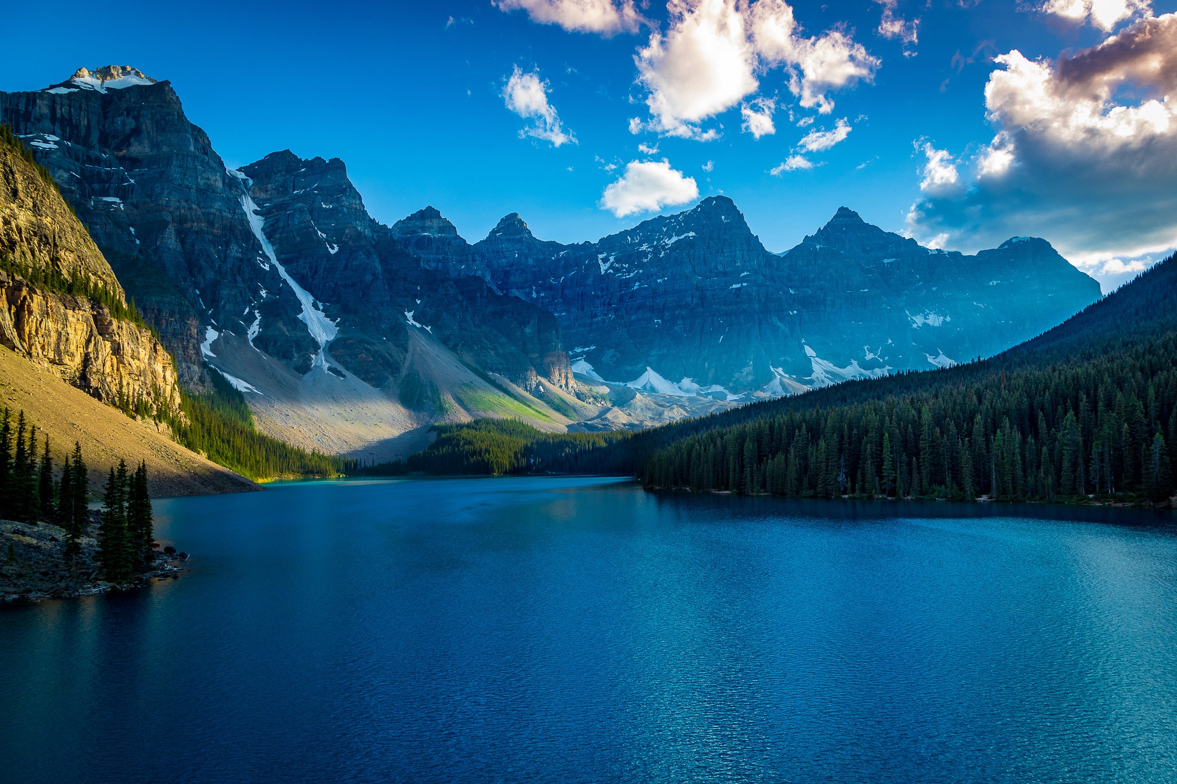 “Lake Moraine” Is a glacially fed lake in Banff National Park Canada.The vibrant blue colors of glacial waters can make any landscape stunning. “Lake Moraine” Is a glacially fed lake in Banff National Park Canada.The vibrant blue colors of glacial waters can make any landscape stunning.