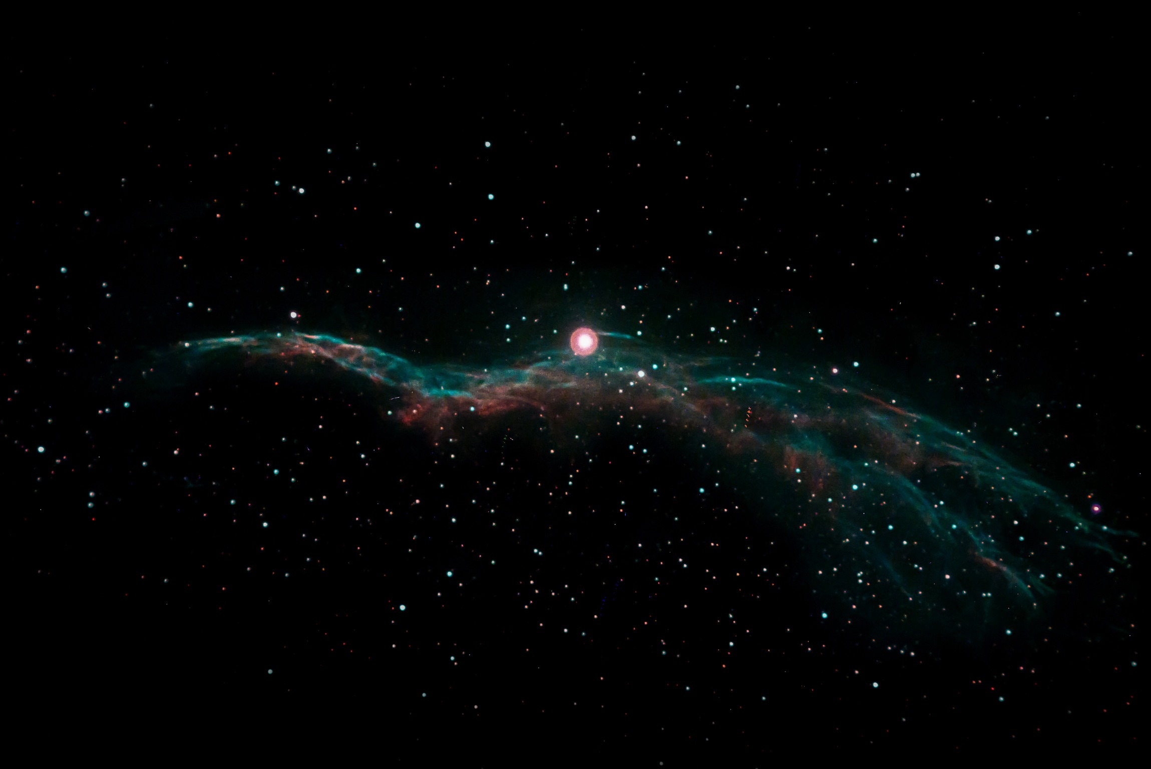 “Witch Broom Nebula”.The source supernova star was 20 times more massive than the Sun, which exploded about 20,000 years ago.At the time of explosion, supernova would have visible during day time.Analysis of emissions from nebula indicate presence of oxygen,sulphur and hydrogen which is strong emitter of X Rays.