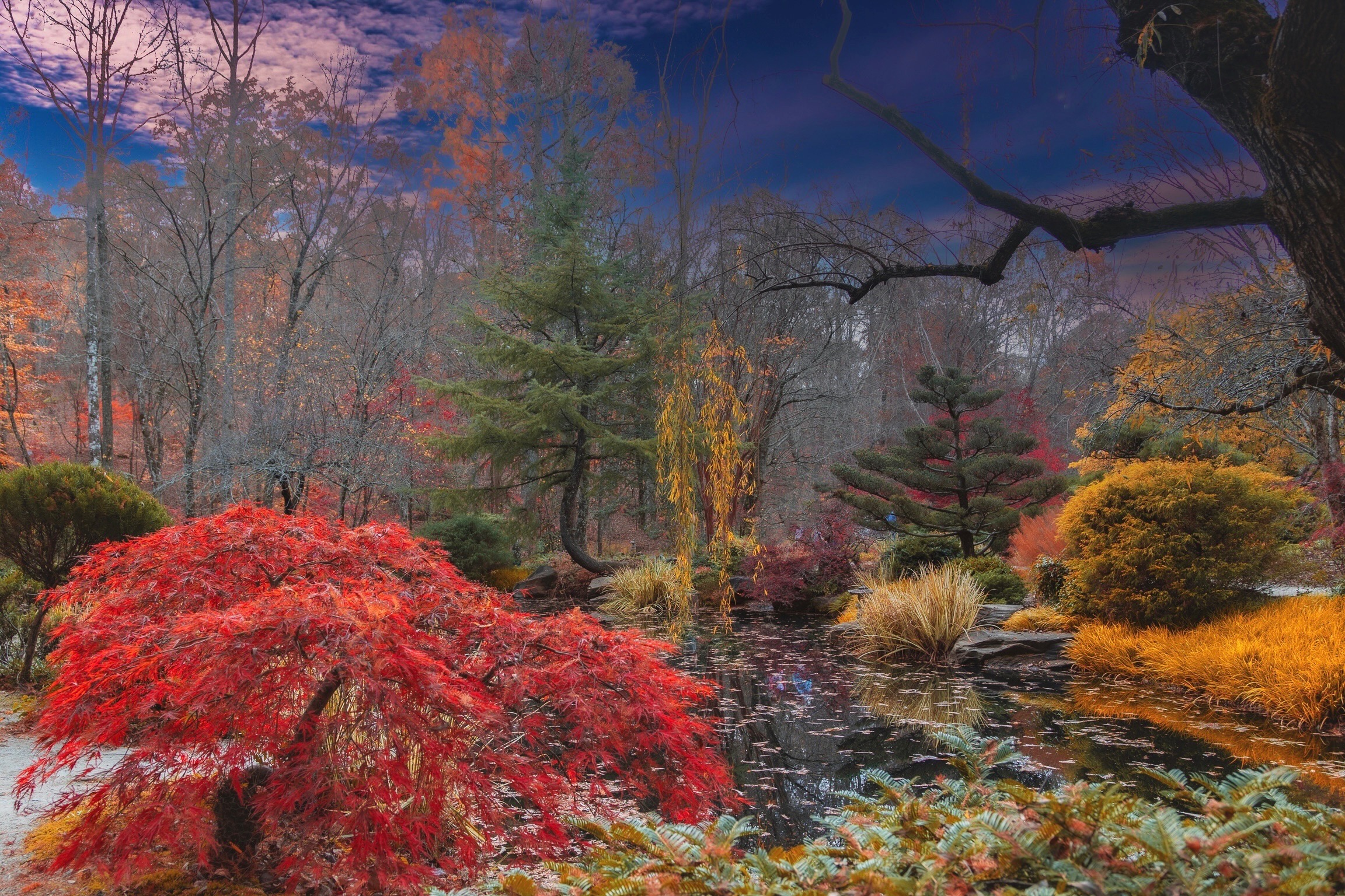 Gibbs Garden GA.Autumn carries more gold in its pocket than all the other seasons.Beautiful fall view captured at twilight time. Gibbs Garden GA.Autumn carries more gold in its pocket than all the other seasons.Beautiful fall view captured at twilight time.