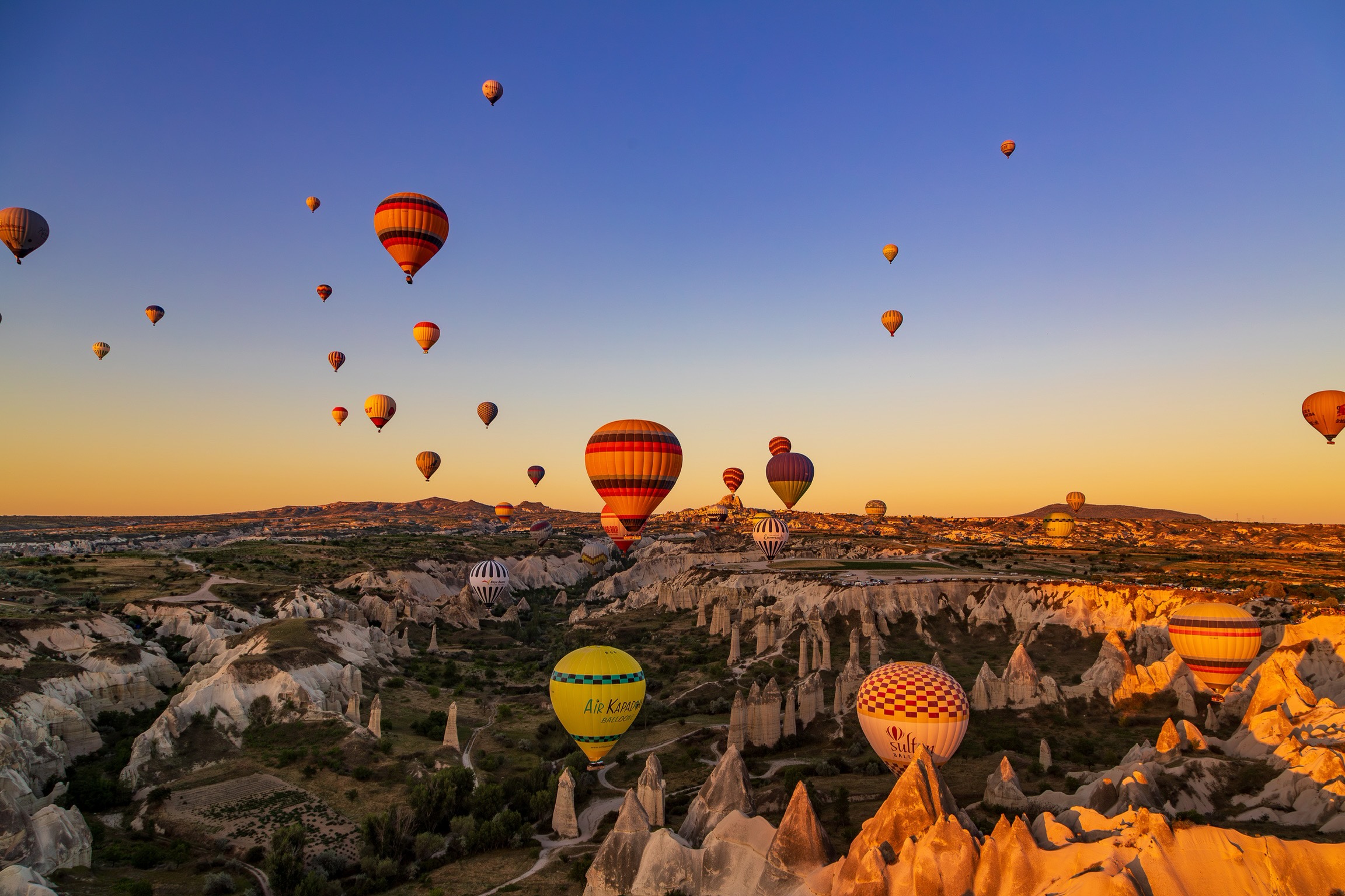 You never forget your first air ballon ride in Cappadocia. Keep your calm and enjoy the view. Photograph taken during ballon ride at sunrise. You never forget your first air ballon ride in Cappadocia. Keep your calm and enjoy the view. Photograph taken during ballon ride at sunrise.